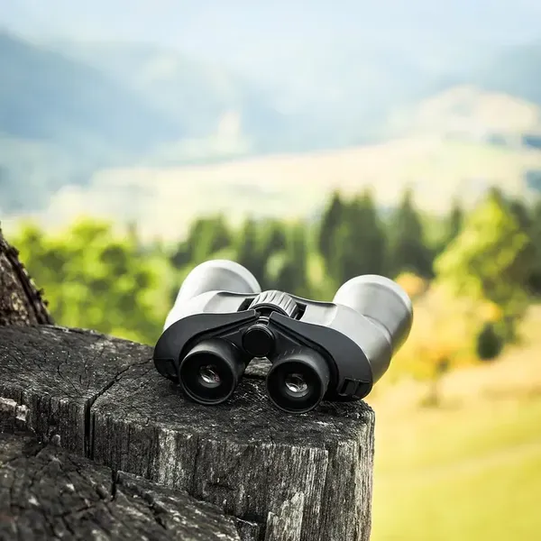 Binoculars in the Argentine countryside