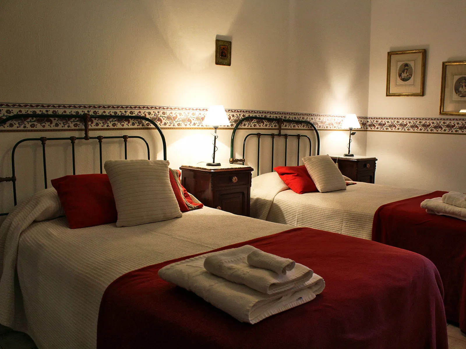 Elegant lodge bedroom with traditional furnishings